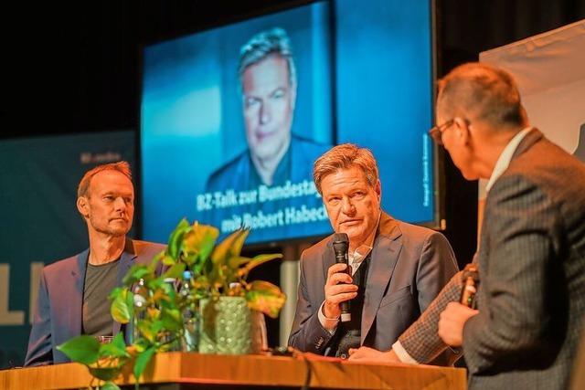 Grnen-Kanzlerkandidat Robert Habeck beim BZ-Talk in Freiburg