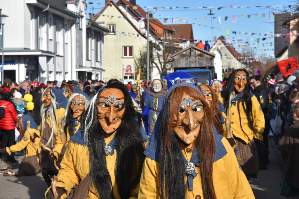 Mit lautem Narri Narro gratulierten zahlreiche Znfte und Gruppen den Freimter Wurzelgeistern zum 33. Geburtstag.