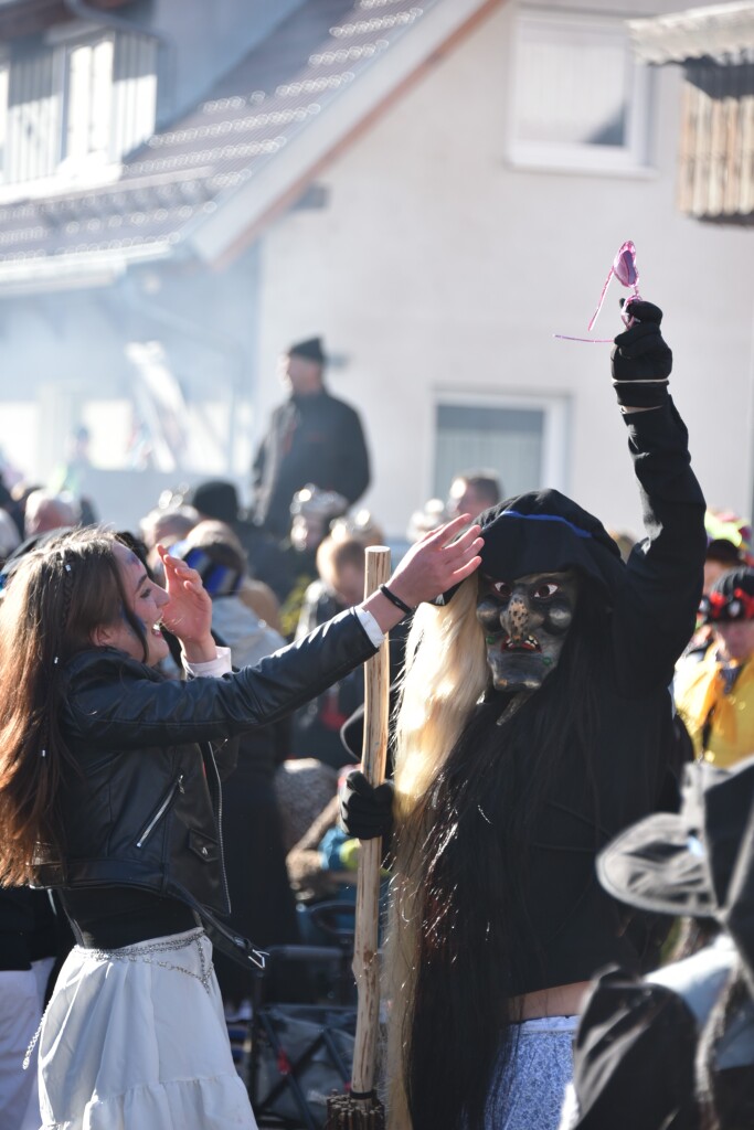 Mit lautem Narri Narro gratulierten zahlreiche Znfte und Gruppen den Freimter Wurzelgeistern zum 33. Geburtstag.