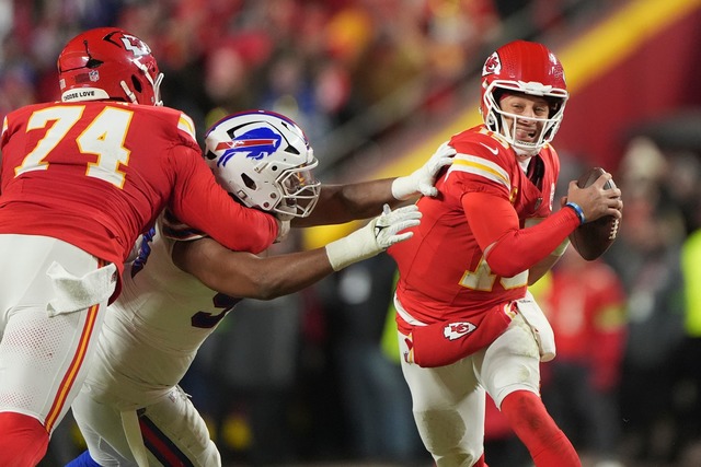 Patrick Mahomes hat die Kansas City Chiefs erneut in den Super Bowl gef&uuml;hrt  | Foto: Charlie Riedel/AP/dpa