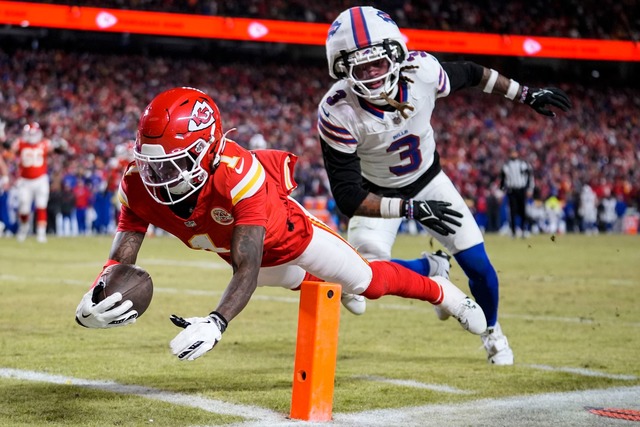 Xavier Worthy hatte einen spektakul&auml;ren Touchdown f&uuml;r die Chiefs  | Foto: Ashley Landis/AP/dpa