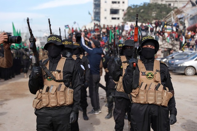 Hamas-K&auml;mpfer im Gazastreifen. (Archivbild)  | Foto: Abed Hajjar/AP/dpa