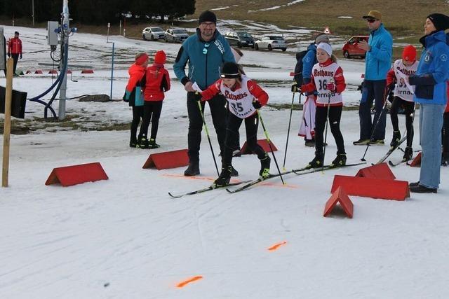 Kinder haben Spa auf der Bernauer Loipe