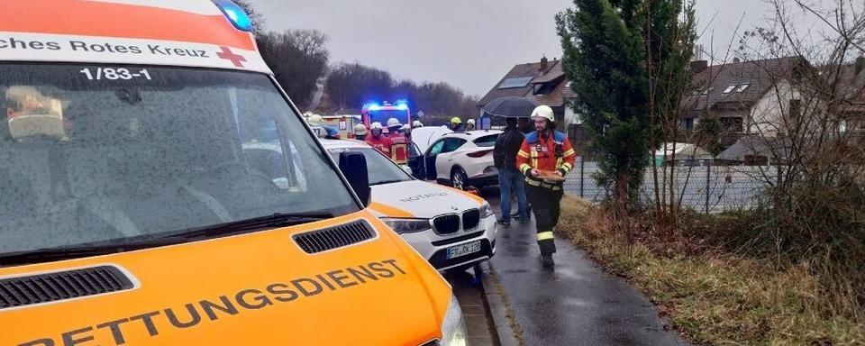 Vier Verletzte nach Frontalzusammensto bei Opfingen-St. Nikolaus