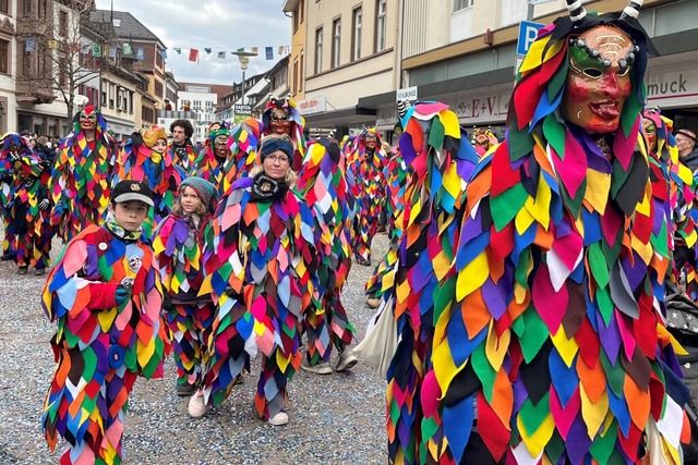 Die Teufelslochschradde beim Umzug in Schopfheim  | Foto: Monika Weber