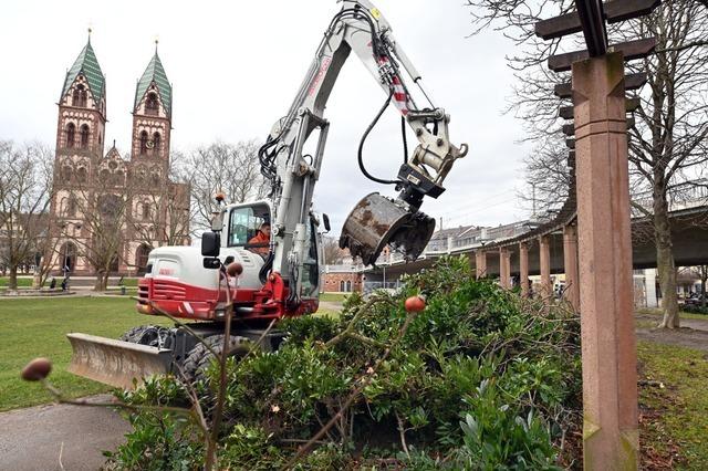 Der erste Schritt fr den Freiburger Sthlinger Kirchplatz ist klein, aber fein