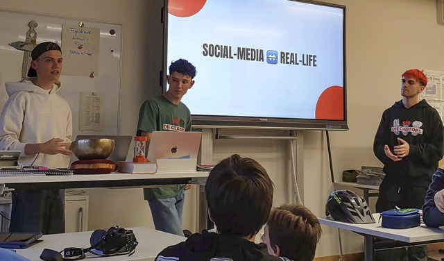 Die &#8222;Creators&#8220; zu Besuch in der Staudinger-Gesamtschule in Freiburg  | Foto: Frauke Krieger