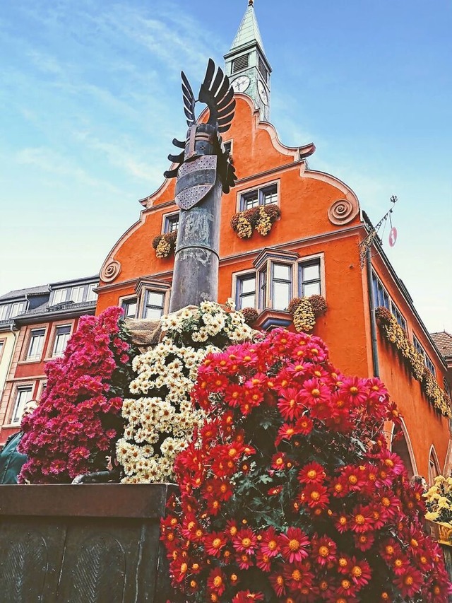 Sarah Widmaier richtete den Blick auf das Alte Rathaus.  | Foto: Sarah Widmaier