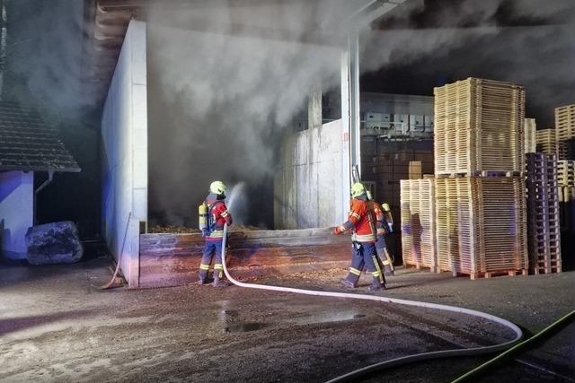 Hackschnitzelanlage im Gottenheimer Sgewerk Meier fngt Feuer