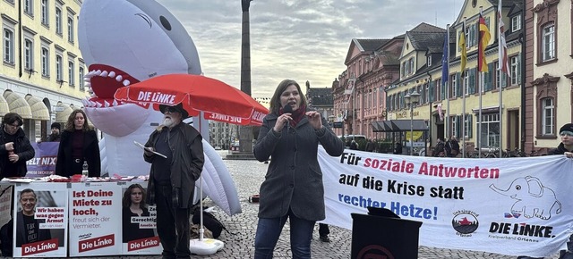 Die baden-wrttembergische Spitzenkand...ow am Freitagnachmittag in Offenburg.   | Foto: Helmut Seller