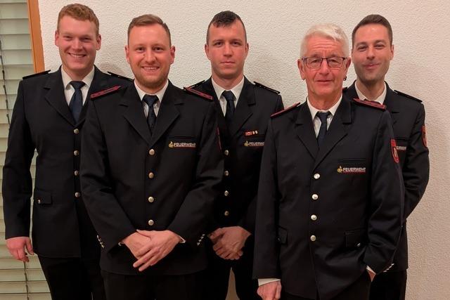 Die Feuerwehrabteilung Enkenstein war die erste beim Lohhof-Brand in Schopfheim-Langenau