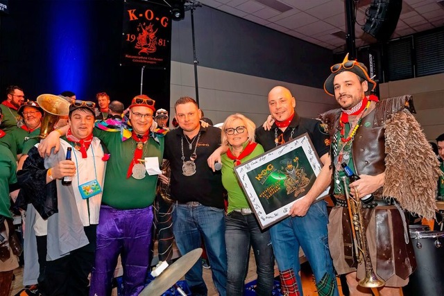 Freuen sich bers gelungene Fest: Mart... Tobias Hoffmann (zweiter von rechts).  | Foto: Wolfgang Scheu