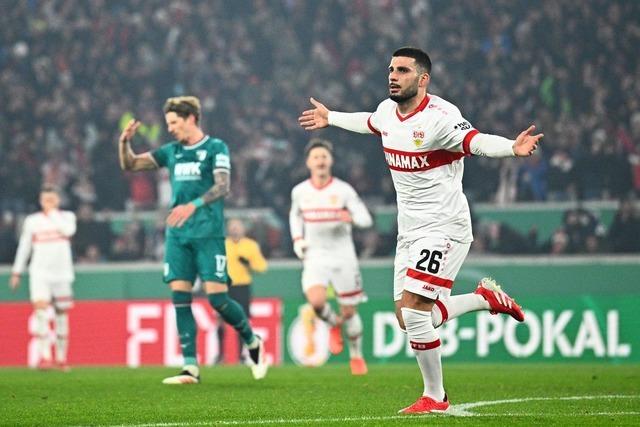 VfB Stuttgart bezwingt Augsburg und steht im Halbfinale