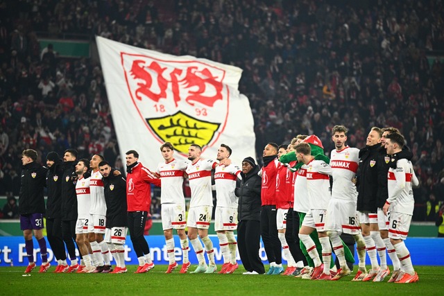 Der VfB Stuttgart steht im DFB-Pokal-Halbfinale.  | Foto: Tom Weller/dpa