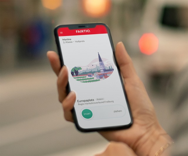 Die Fairtiq-App in der Handyansicht  | Foto: RVF