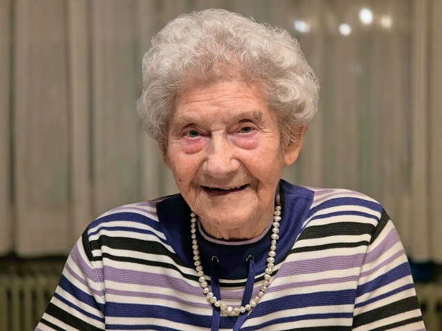 Monika Stocker feierte ihren 95. Geburtstag.  | Foto: Sebastian Ehret