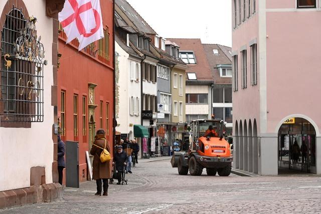 Auch die Freiburger Altstadt wird bald fr den Ausbau des Fernwrmenetzes aufgegraben