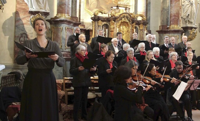 Zum Patrozinium in Niederschopfheim sa...Hohberg mit Sopranistin Katrin Mller.  | Foto: Chorgemeinschaft Hohberg