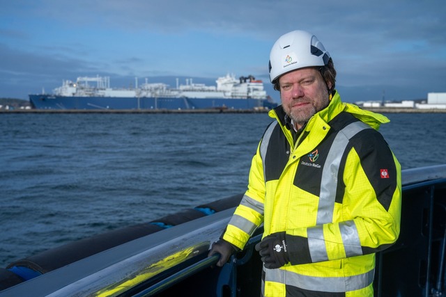 Ingo Wagner, gesch&auml;ftsf&uuml;hren...bergesellschaft der Nordsee-Terminals.  | Foto: Stefan Sauer/dpa