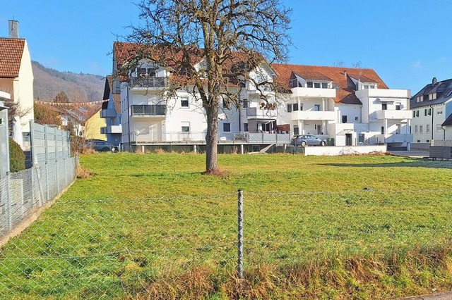 Auf dieser Grnflche knnte ein Mehrfamilienhaus gebaut werden.  | Foto: Wolfgang Beck