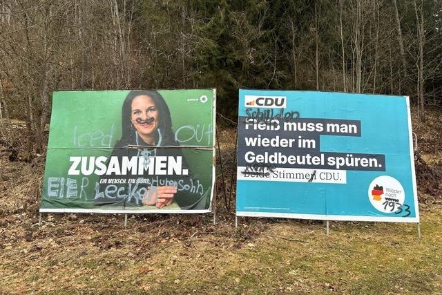 Wahlkampf im Hochschwarzwald: Zerstrte Plakate aber keine krperlichen bergriffe