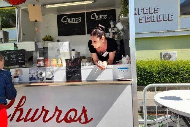 Jenny Obrist kann nach dem Grobrand in Lrrach wieder Churros anbieten