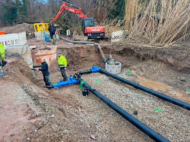 Die Druckleitung befrdert das Abwasser Richtung Verbandssammler.  | Foto: Gemeinde Rust