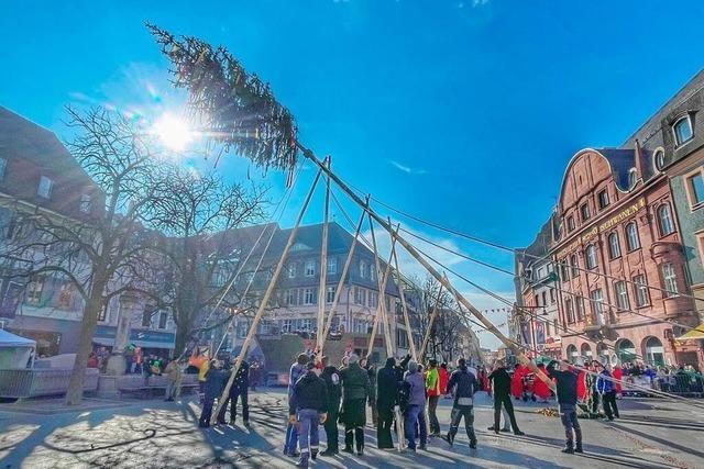 Fotos: Narrenbaumstellen in Lrrach