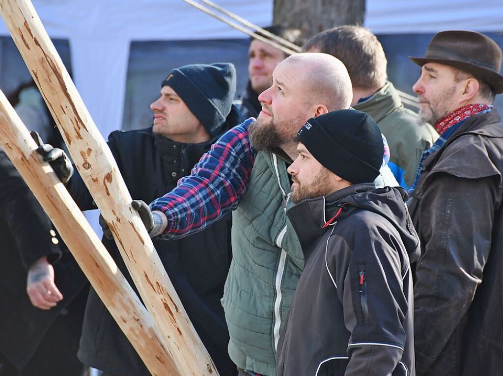 Impressionen vom Narrenbaumstellen in Lrrach