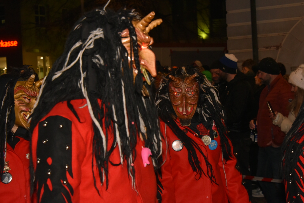 Frhlich zogen ber 80 Znfte, Fanfarenzge, Gugge-Musik- und Fasnachtsgruppen durch die Emmendinger Altstadt.