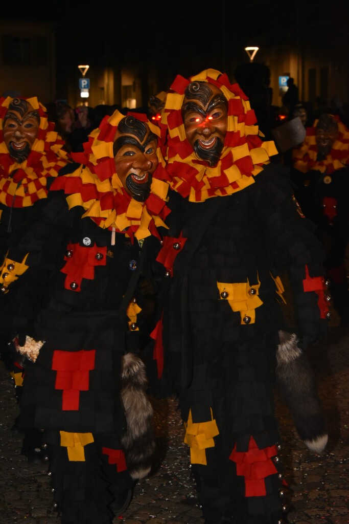 Frhlich zogen ber 80 Znfte, Fanfarenzge, Gugge-Musik- und Fasnachtsgruppen durch die Emmendinger Altstadt.