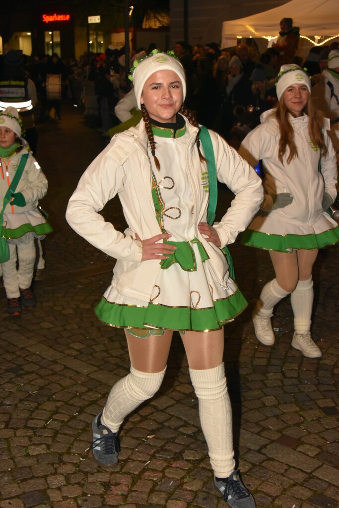 Frhlich zogen ber 80 Znfte, Fanfarenzge, Gugge-Musik- und Fasnachtsgruppen durch die Emmendinger Altstadt.