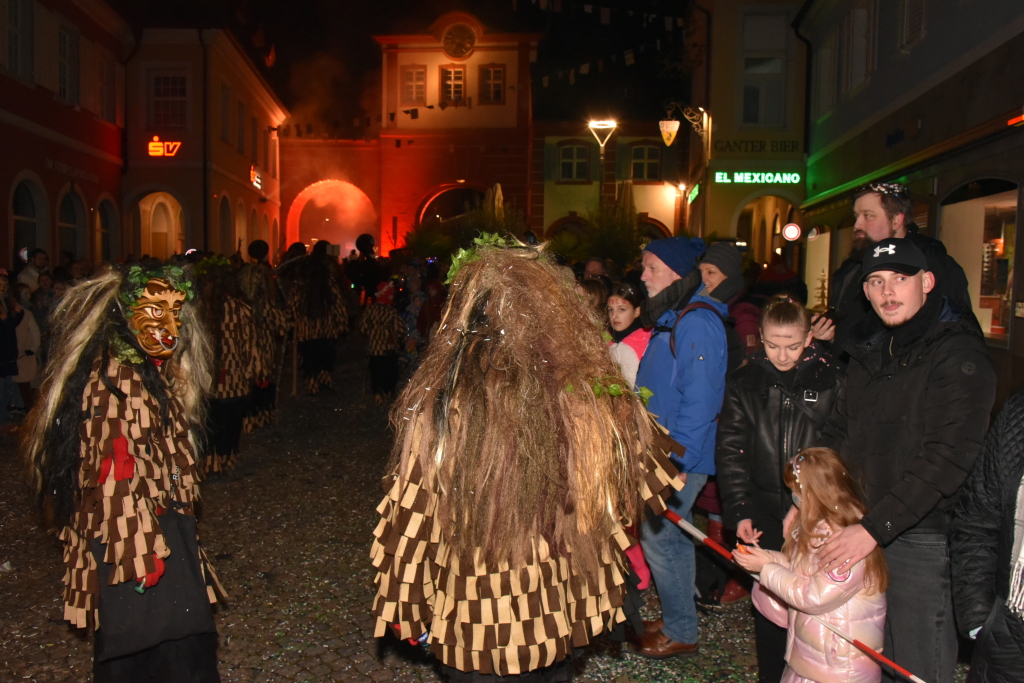 Frhlich zogen ber 80 Znfte, Fanfarenzge, Gugge-Musik- und Fasnachtsgruppen durch die Emmendinger Altstadt.