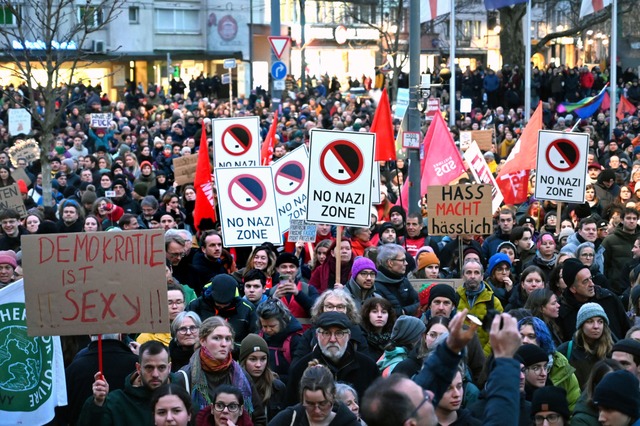 In Freiburg werden viele Menschen wieder auf die Straße gehen ... AfD. (Archivbild) | Foto: Thomas Kunz