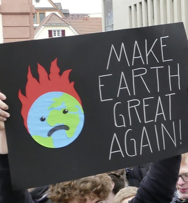 Plakat bei einer Grodemo von Fridays for Future  | Foto: Helmut Seller