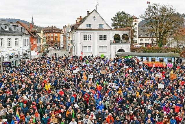 Auch in Lahr gibt es eine Demonstration fr Demokratie und gegen den Rechtsruck