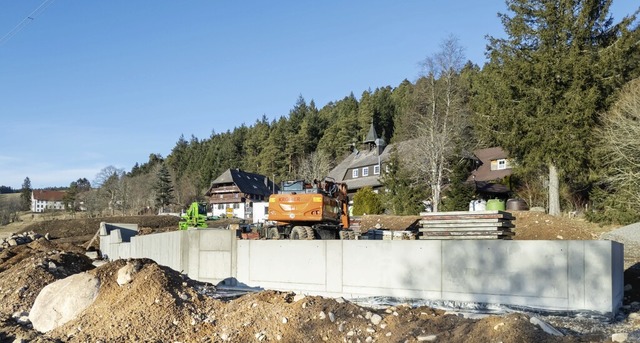 Die Erdarbeiten fr neue Chalets in Am... Gasthaus Speckhuisli haben begonnen.   | Foto: Wilfried Dieckmann