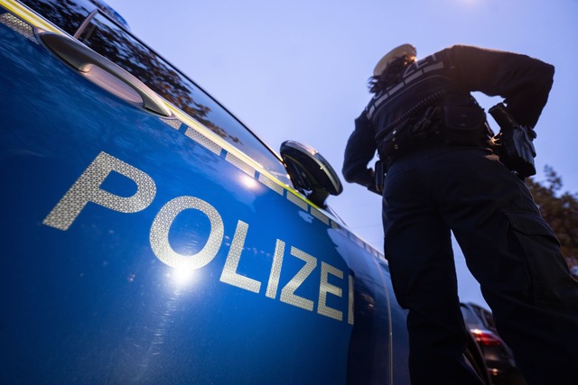 Mit Streifenwagen hat die Polizei die ...lo&szlig;platz blockiert. (Symbolbild)  | Foto: Marijan Murat/dpa