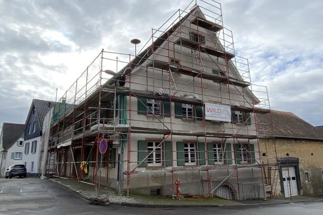 Das Tannenkircher Rathaus wird saniert - die Arbeiten haben begonnen