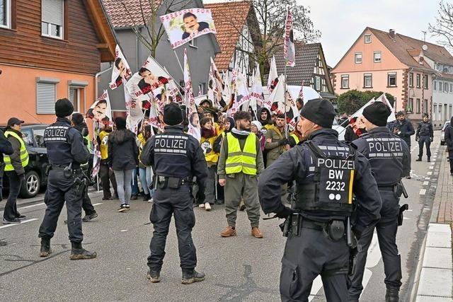 Demonstration sorgt in und um Friesenheim fr Verkehrsbehinderungen