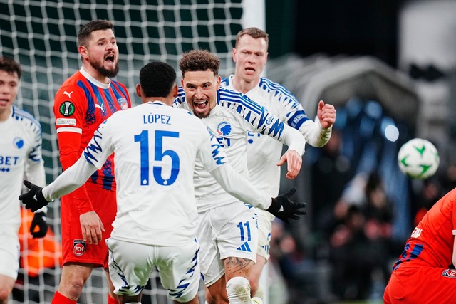 In Kopenhagen rannte der 1. FC Heidenh...l;chst einem R&uuml;ckstand hinterher.  | Foto: Liselotte Sabroe/Ritzau Scanpix Foto/AP/dpa