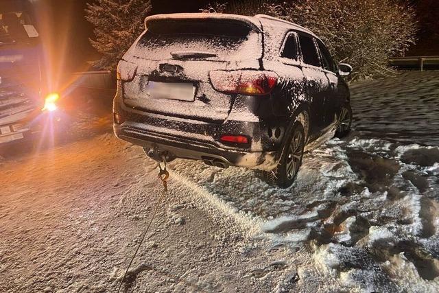 Im Hochschwarzwald sorgt die Witterung wieder fr Vorflle auf der Strae