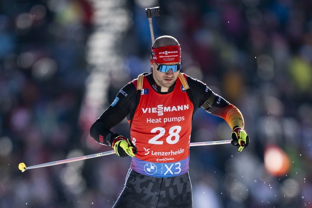 Danilo Riethm&uuml;ller entt&auml;uscht in seinem ersten WM-Rennen.  | Foto: Gian Ehrenzeller/KEYSTONE/dpa