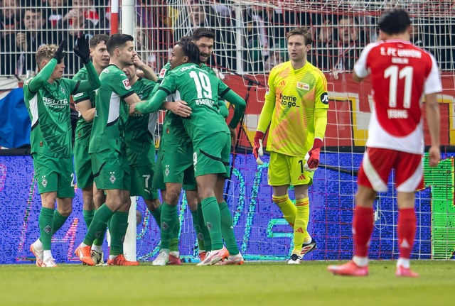 Wenn Gladbach schnell kombinierte, wur...hr als gef&auml;hrlich f&uuml;r Union.  | Foto: Andreas Gora/dpa