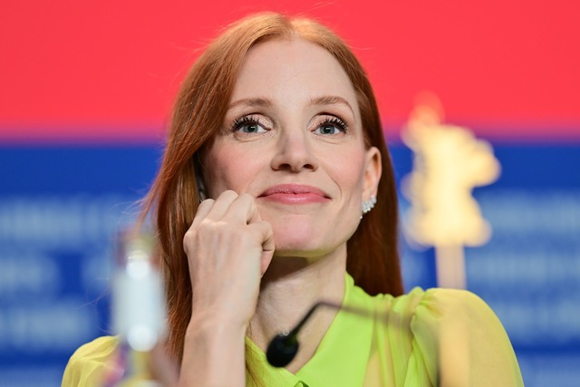 Jessica Chastain wird auf der Berlinale politisch.  | Foto: Sebastian Christoph Gollnow/dpa