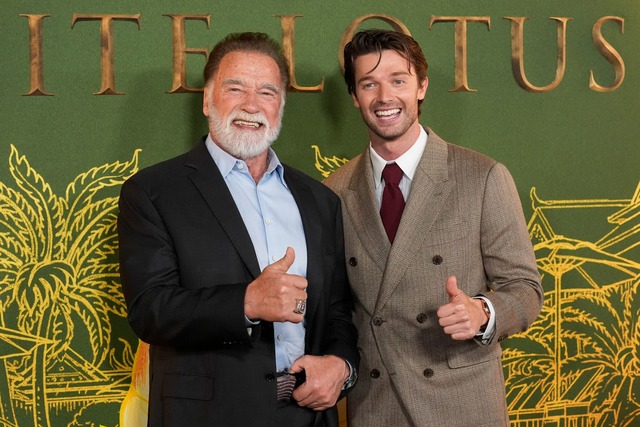 Arnold und Patrick Schwarzenegger bei ...s Angeles am 10. Februar. (Archivbild)  | Foto: Chris Pizzello/Invision via AP/dpa