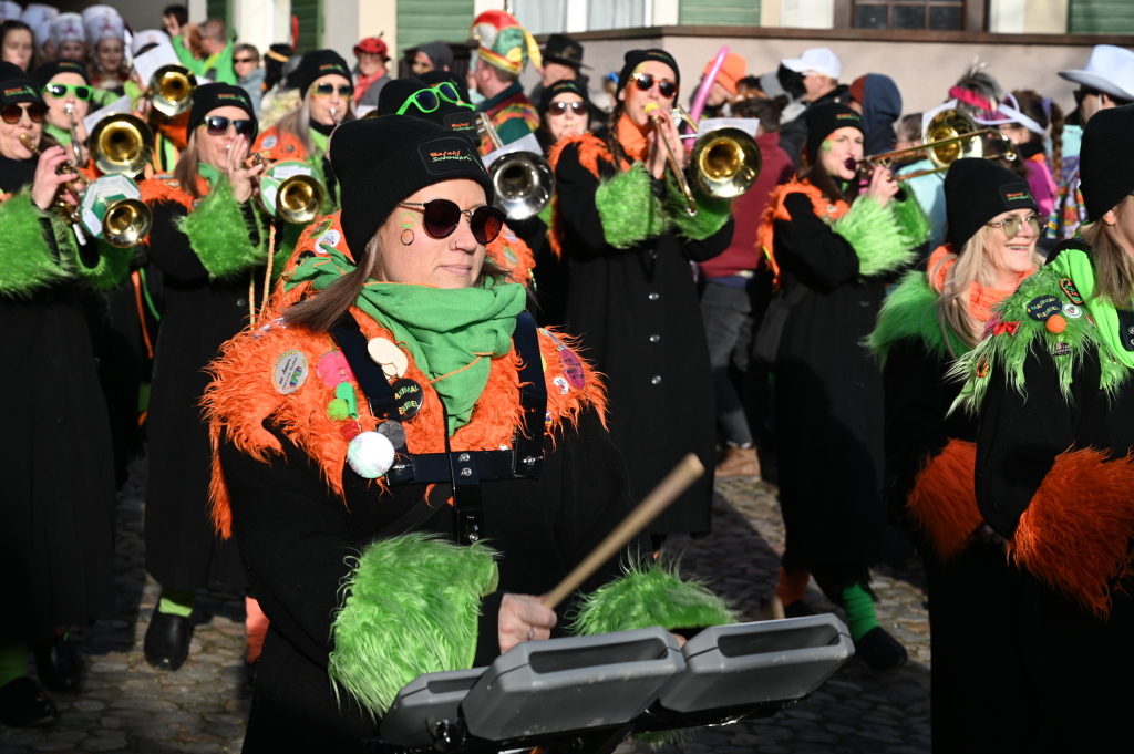 Tausende Besucher strmten am Samstag zum Fasnachtsumzug, den die Burkheimer Schnecken zum Jubilum ihres 55-jhrigen Bestehens auf die Beine stellten.