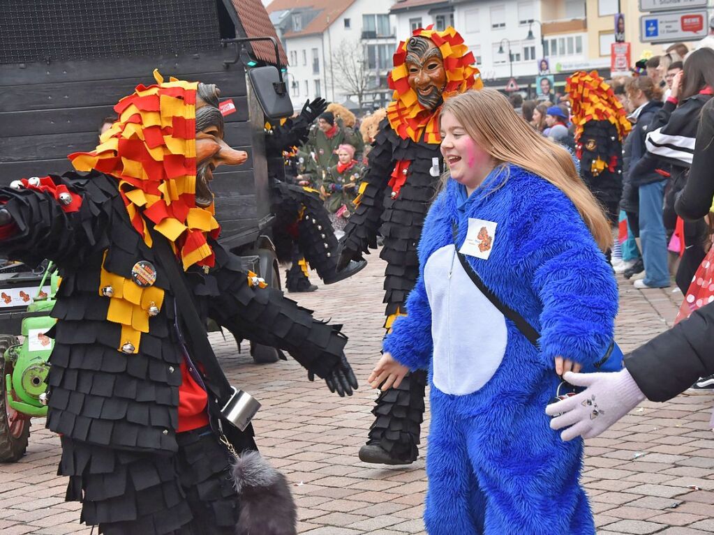 Nrrisches Treiben beim Fasnetsumzug in Gundelfingen