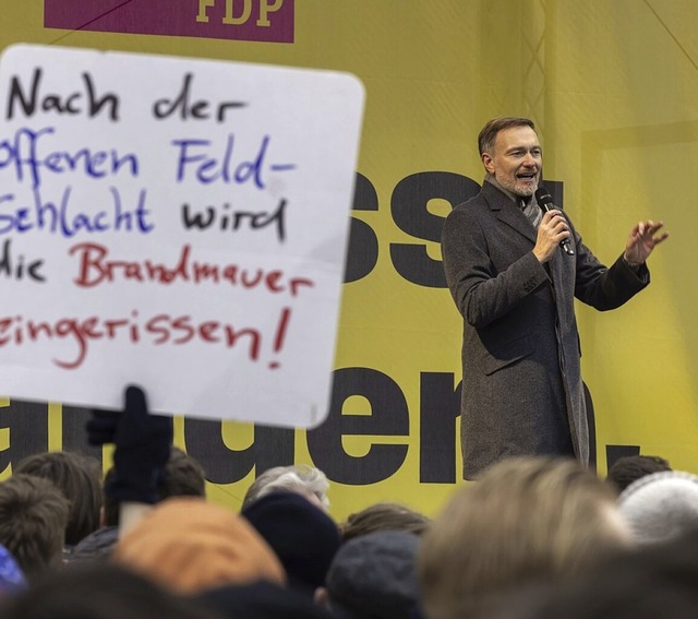 Christian Lindner in Freiburg  | Foto: Maximo-Hans Musielik