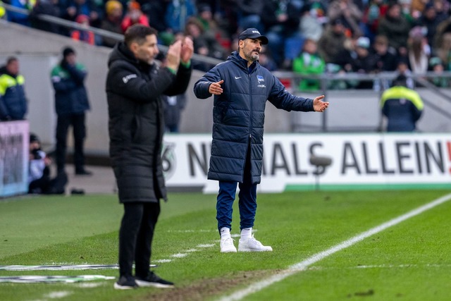 Das letzte Spiel von Leitl (l.) bei Hannover war ein 0:0 gegen die Hertha.  | Foto: David Inderlied/dpa